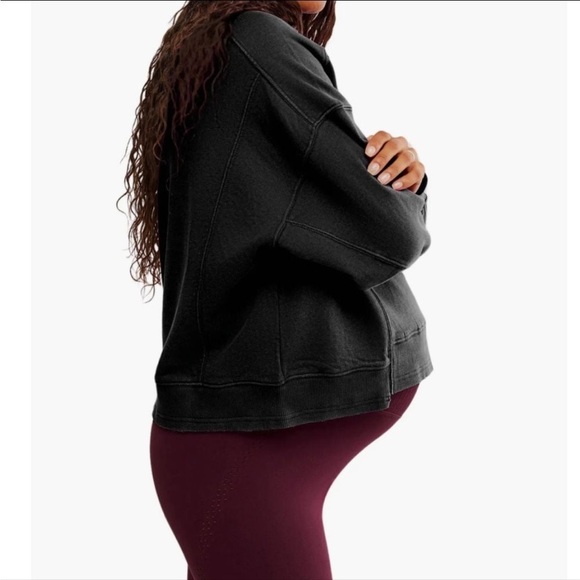FP Movement x Hatch Intercept Maternity Pullover in Faded Black NEW - Picture 3 of 14
